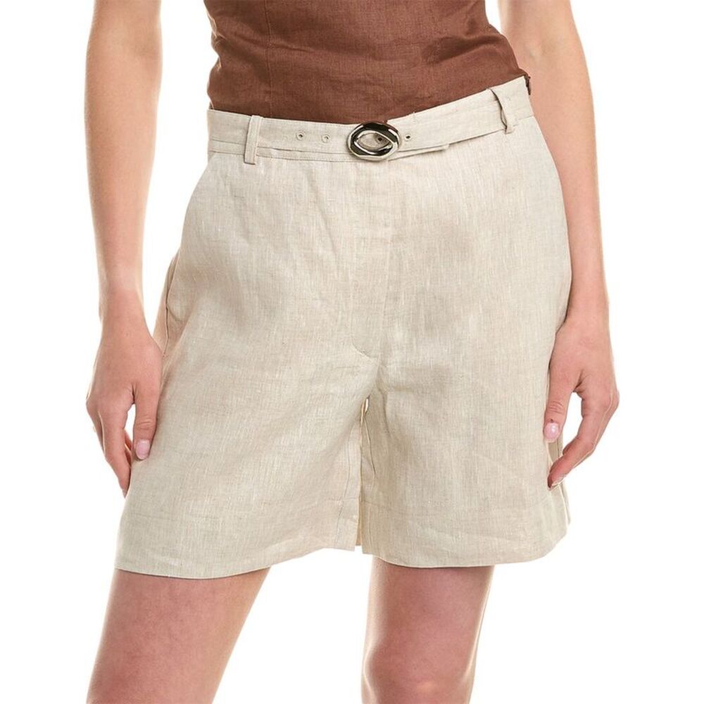 Nicholas Womens  Lavinia Tailored Linen Short, Brown